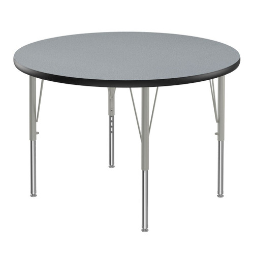 Adjustable Height Activity Tables-Round, 36" W x 36" D, 36" Top, Silver Mist