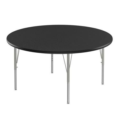 Laminate Activity Tables, 48" W x 48" D, 48" round Top, Silver Mist