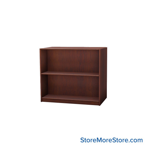Wood Bookcase Shelves, 37" W x 20" D x 30" H, Double-Side Shelving, Without Casters