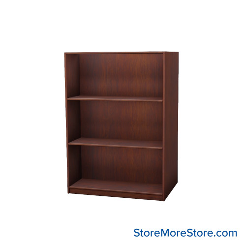 Wood Bookcase Shelves, 37" W x 24" D x 48" H, Double-Side Shelving, Without Casters