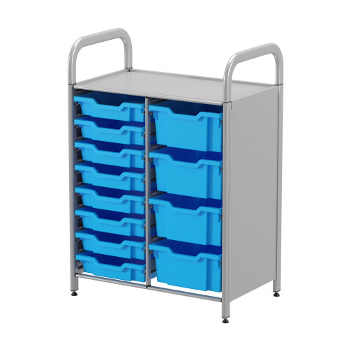 School Supply Bin Storage, 27.4" W x 17.3" D x 38.8" H, Starter Unit, 8 Shallow & 4 Deep