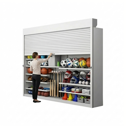 Shelving Security Doors and Shutters, 114" W x 124" H, 108 - 113.99" Width Range, Top Mount
