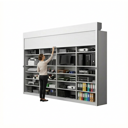 Shelving Security Doors and Shutters, 132" W x 124" H, 126 - 131.99" Width Range, Top Mount