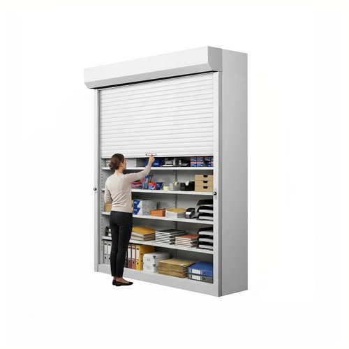 Shelving Security Doors and Shutters, 72" W x 124" H, 48 - 71.99" Width Range, Front Mount