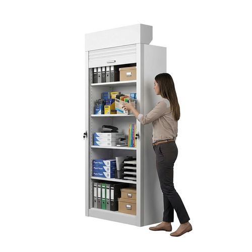 Shelving Security Doors and Shutters, 36" W x 91" H, 30 - 35.99" Width Range, Top Mount