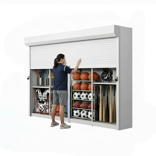 Shelving Security Doors and Shutters, 114" W x 91" H, 108 - 113.99" Width Range, Front Mount