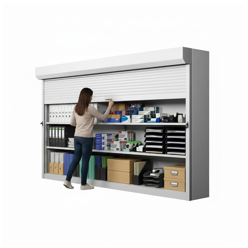 Shelving Security Doors and Shutters, 132" W x 91" H, 126 - 131.99" Width Range, Front Mount