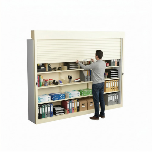 Shelving Security Doors and Shutters, 114" W x 91" H, 108 - 113.99" Width Range, Top Mount