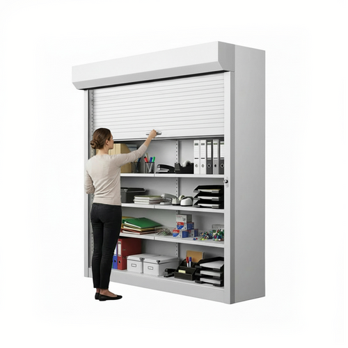 Shelving Security Doors and Shutters, 72" W x 100" H, 48 - 71.99" Width Range, Front Mount