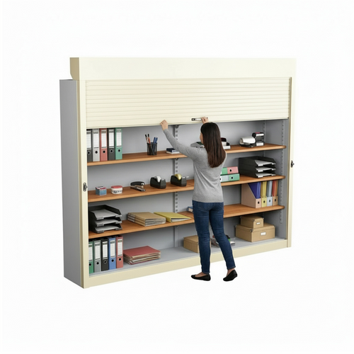 Shelving Security Doors and Shutters, 108" W x 100" H, 96 - 107.99" Width Range, Top Mount