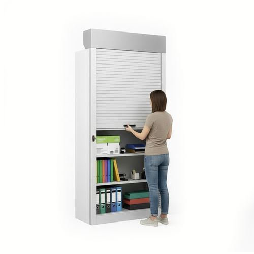 Shelving Security Doors and Shutters, 42" W x 100" H, 36 - 41.99" Width Range, Top Mount