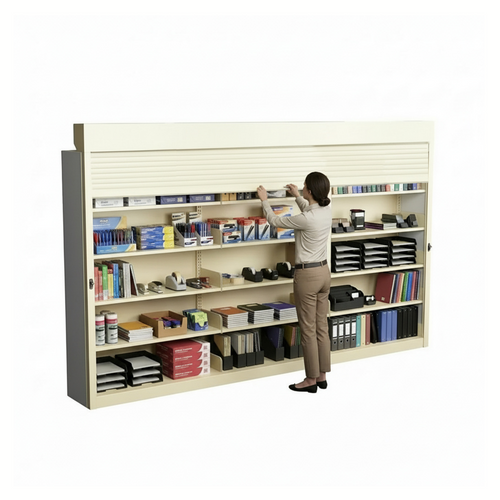 Shelving Security Doors and Shutters, 144" W x 79" H, 132 - 143.99" Width Range, Top Mount