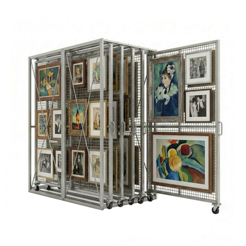 Pull-out Art Storage Rack, 62'' W x  97" D x 106" H
