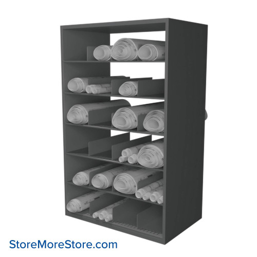 Rolled Blueprint Storage Shelving, 24" W x 30" D, 7 Shelves
