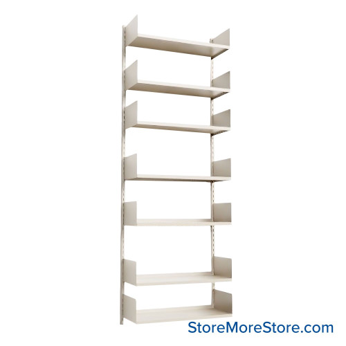 Wall Mounted Shelves, 30" W x 10" D x 90" H, 7 Adjustable Shelfs