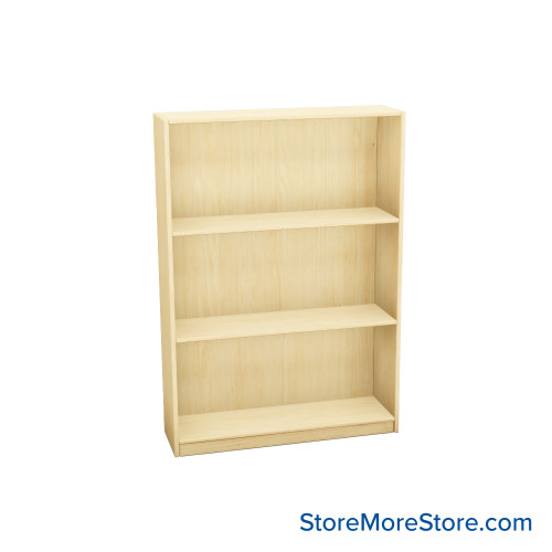 Melamine Bookshelf, 37" W x 10" D x 48" H, Single-Sided Shelving, Without Casters
