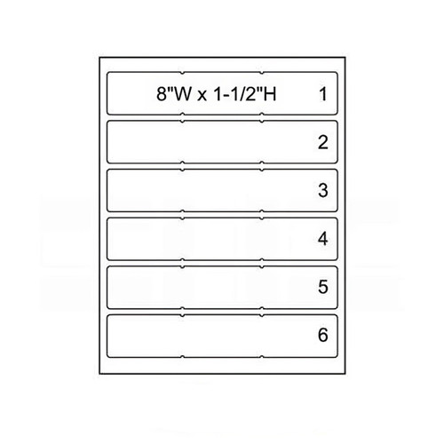 File Folder Label 6 Per Sheet, Laserjet
