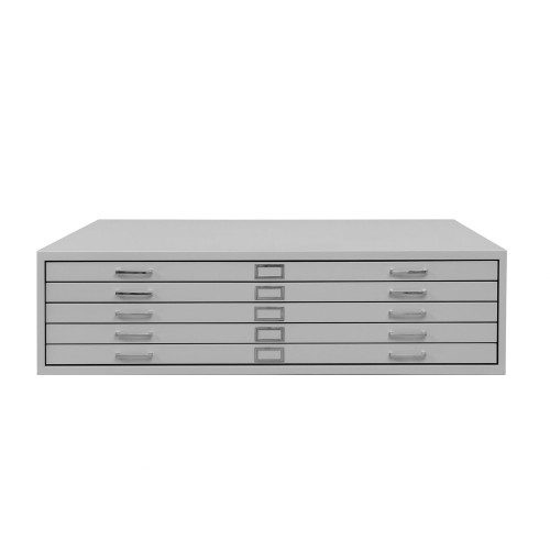 5 Drawer Flat File Cabinet 54W x 42D Steel Construction