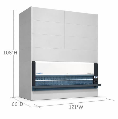 Vertical Carousel Storage System for Healthcare and Sterile Storage - Mid Height