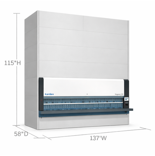 Vertical Carousel Storage System for Healthcare and Sterile Storage - Wide High Capacity