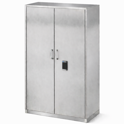 Controlled Substance Stainless Steel Cabinet with Smart Lock, 48 x 76 - closed position (48 in W x 76 in D x 22.375 in H