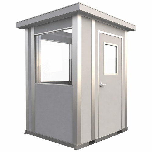 6x6 Modular Security Booth Prefabricated Guard Booth for Access Control Checkpoint for Indoor or Outdoor Use (72 in W x 