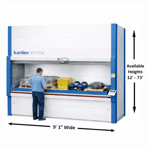 Kardex Remstar Shuttle XLD 700 Vertical Lift Module (VLM) 9' 1'' W x 10' 3'' D x 22' 2'' H Heavy Duty Automated Storage and RetrievalSystem (ASRS)