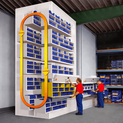 Kardex Megamat 650 Vertical Carousel Modules (VCM) 10' 5'' W x 4' 3.7'' D x 32' 1.3'' H - 6 Carrier - Heavy Duty Very Sh