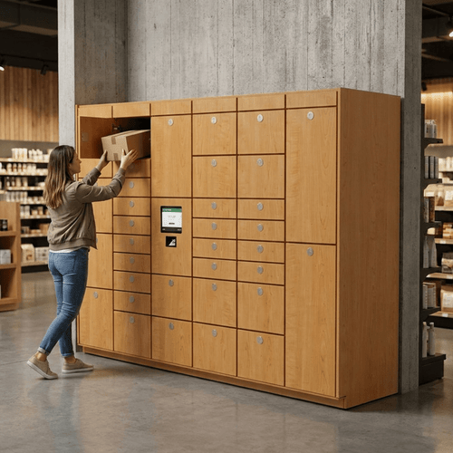 36 Opening Retail Order Pickup Smart Locker System for Buy Online Pick Up In Store BOPIS Orders (97.5 in W x 80 in D x 2