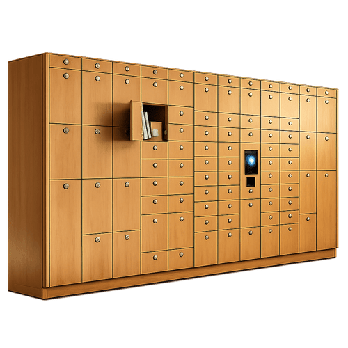 50 Opening Retail Order Pickup Smart Locker System for Buy Online Pick Up In Store BOPIS Orders (129.5 in W x 80 in D x 