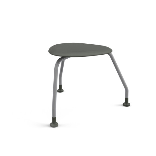 360 Backless 3 Leg Chair with Glides Storm (26 in W x 18 in D x 26 in H)