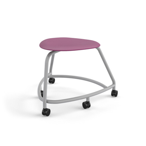 360 Backless Chair with Hard Wheel Casters - Purple (26 in W x 18 in D x 26 in H)