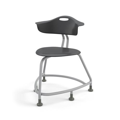 360 Chair with Back and Glides - Black (26 in W x 31.25 in D x 26 in H)