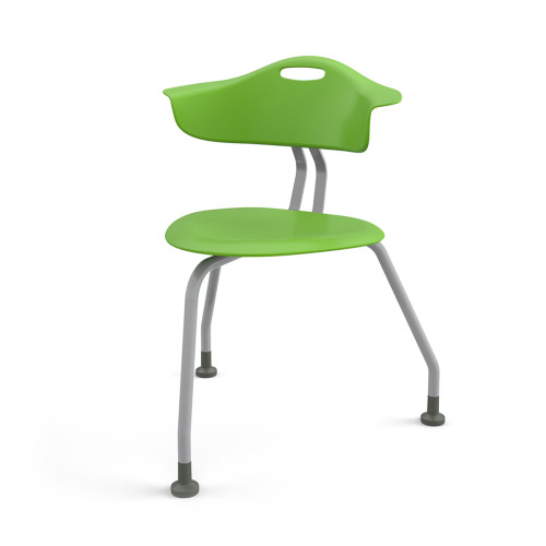 360 3 Leg Chair with Back and Glides - Green Apple (26 in W x 31.25 in D x 26 in H)