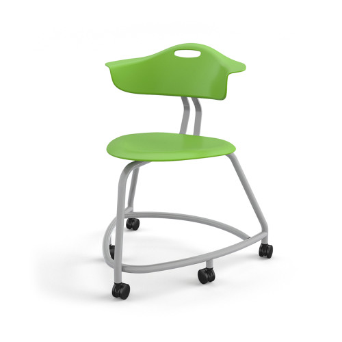 360 Chair with Back and Soft Wheel Casters - Green Apple (26 in W x 31.25 in D x 26 in H)