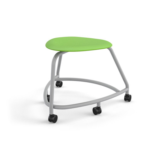 360 Backless Chair with Soft Wheel Casters - Green Apple (26 in W x 18 in D x 26 in H)