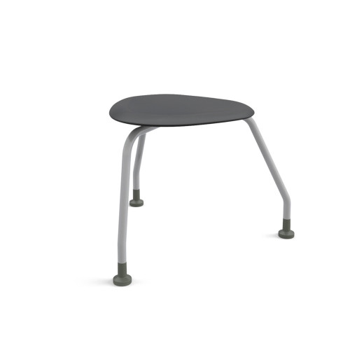 360 Backless 3 Leg Chair with Glides Black (26 in W x 18 in D x 26 in H)