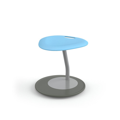 DISCO Active Learning Stool with Cantilevered Base - Sky (18 in W x 18 in D x 18 in H)