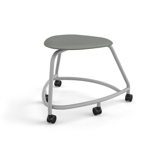 360 Backless Chair with Soft Wheel Casters - Storm (26 in W x 18 in D x 26 in H)