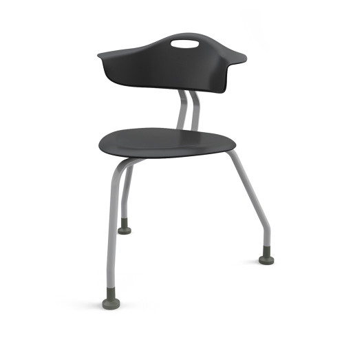 360 3 Leg Chair with Back and Glides - Black (26 in W x 31.25 in D x 26 in H)