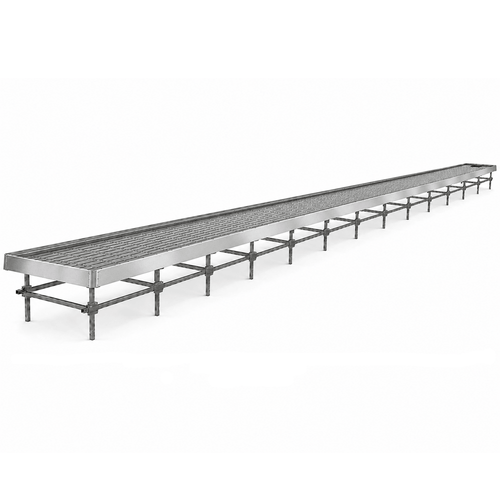 Stationary Ebb & Flow Greenhouse Bench for Indoor Farming - 3'W x 52'L (624 in W x 0 in D x 36 in H)