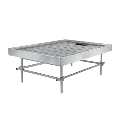 Stationary Ebb & Flow Greenhouse Bench for Indoor Farming - 4'W x 4'L (48 in W x 0 in D x 48 in H)
