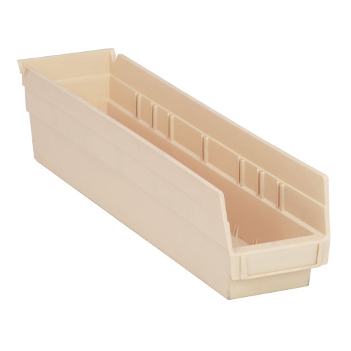 Ivory Economy Shelf Bin - 18'' x 4'' x 4'' - Case of 20 (17.875 in W x 4 in D x 4.125 in H)