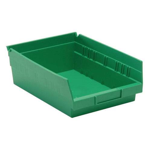 Green Economy Shelf Bin - 12'' x 8'' x 4'' - Case of 20 (11.625 in W x 4 in D x 8.375 in H)