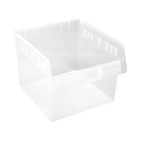 Clear Economy Shelf Bin - 12'' x 11'' x 8'' - Case of 8 (11.625 in W x 8 in D x 11.125 in H)
