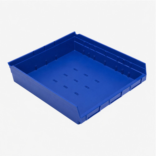 Blue Economy Shelf Bin - 16'' x 18'' x 4'' - Case of 6 (17.875 in W x 4 in D x 16.5 in H)