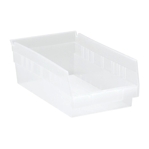 Clear Economy Shelf Bin - 12'' x 7'' x 4'' - Case of 24 (11.625 in W x 4 in D x 6.625 in H)