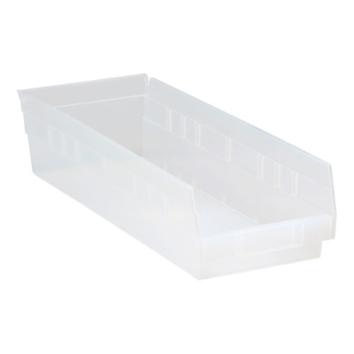 Clear Economy Shelf Bin - 18'' x 7'' x 4'' - Case of 20 (17.875 in W x 4 in D x 6.625 in H)