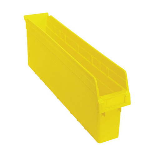 Yellow Economy Shelf Bin - 24'' x 4'' x 8'' - Case of 16 (23.625 in W x 8 in D x 4.375 in H)