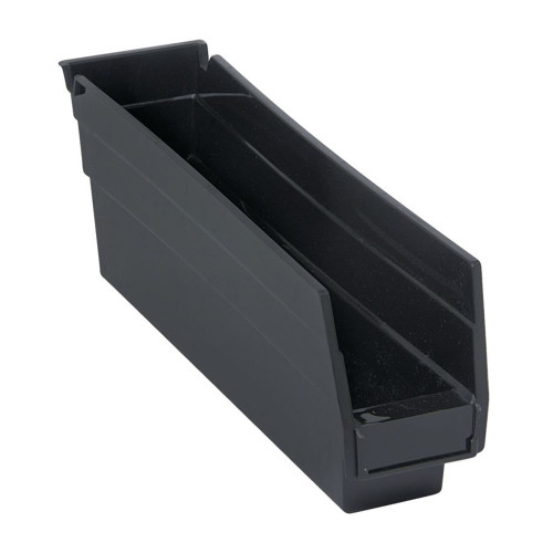 Conductive Black Economy Shelf Bin - 12'' x 3'' x 4'' - Case of 36 (11.625 in W x 4 in D x 2.75 in H)